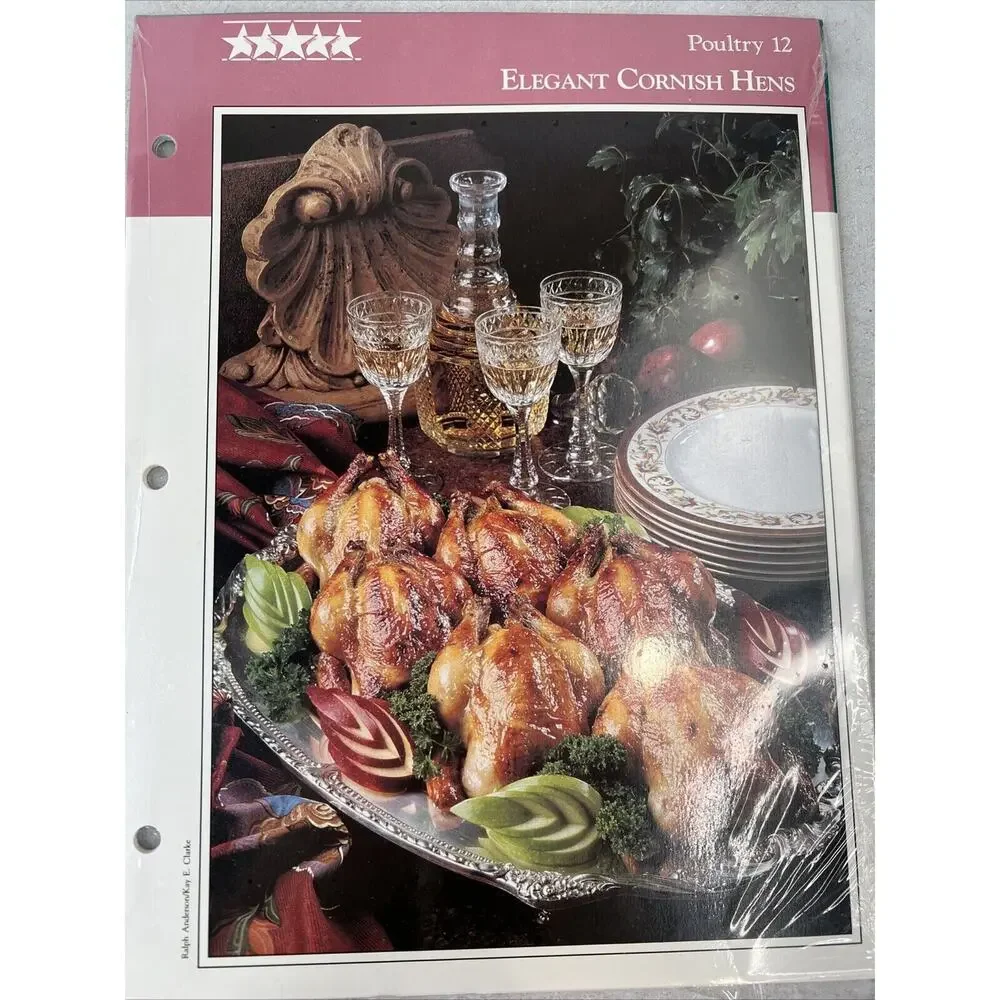 Vintage Southern Living Five Star Recipe Inserts Poultry 12‎ In Wrapper